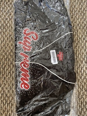 supreme rhinestone baseball jersey black