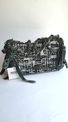 moschino green velvet bag