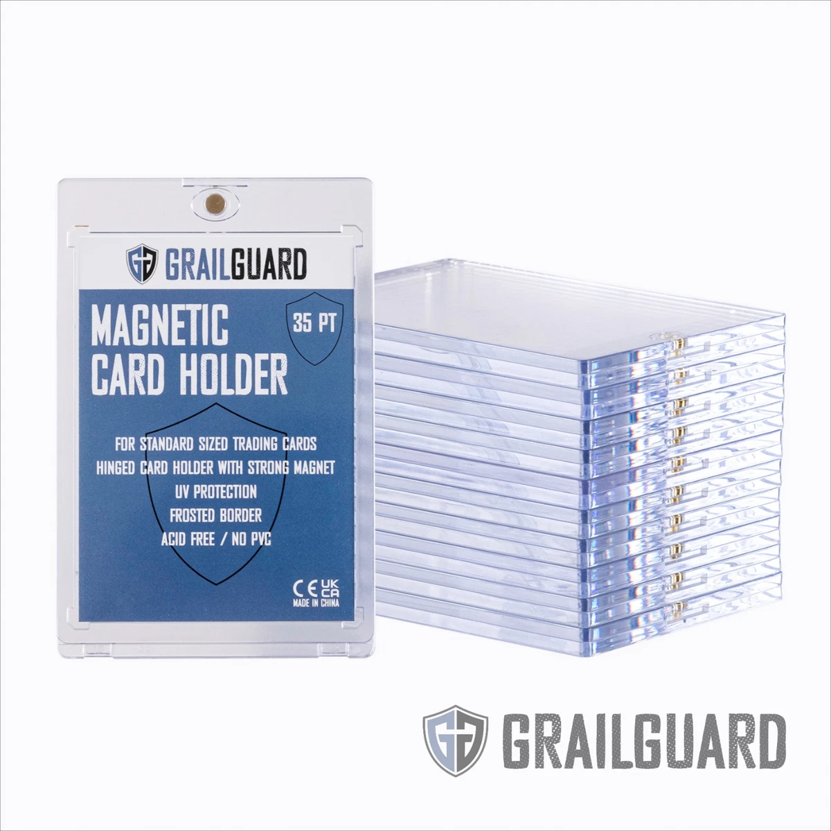 25 Pack Magnetic Card Holder, 35pt Clear Trading Card Holder, Acrylic Baseball Card Protectors For Football Sports Cards Game Cards - View #13
