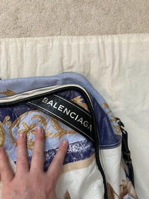 BALENCIAGA Bazar Lambskin XL Blanket Bag w/ strap Beautiful Travel