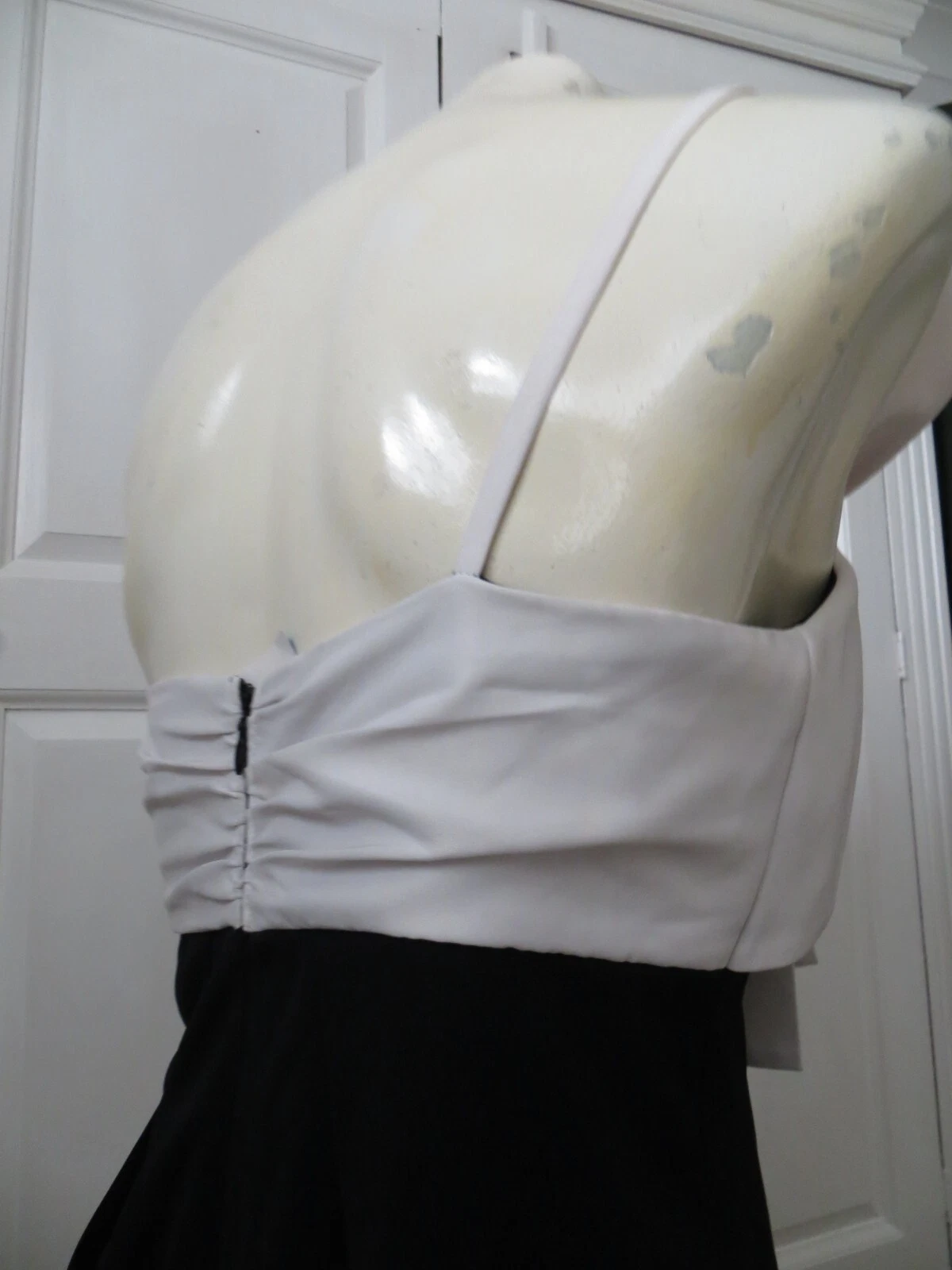 OFF WHITE Abito da sera da cocktail donna bianco e nero Bern Shaw 12