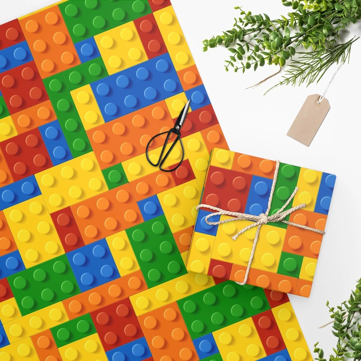 Fkonline Wrapping Sheets Pac of 10 Sheets, Design Lego Theme Lego World,  Size 19 X 27 inch, 49cm x 69cm, Wrapping Paper Sheets for Birthday Gift :  : Home & Kitchen