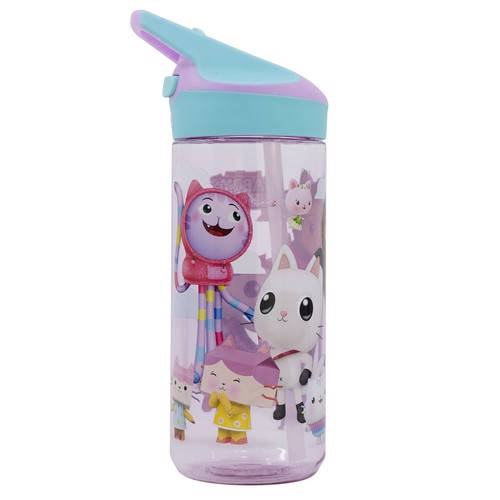 Gobelet 3D Gabby's Dollhouse Pour Enfants – 360 Ml – Avec Paille Et Couvercle – Sans BPA – Pour école, Fêtes, Voyages
