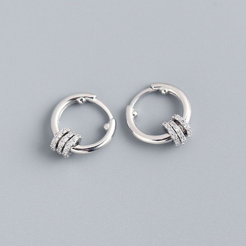 Pendiente de aro pequeño geométrico-color plateado dorado punk francés hip-hop fiesta joyería - Imagen 18 de 32