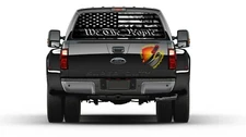 American Flag Camo We The People Patriotic Rear Window Perforated Graphic Decal