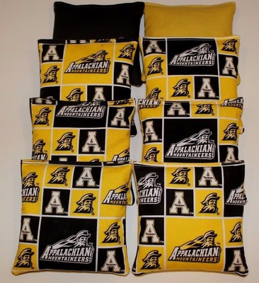 Appalachian Mountaineers 8 Cornhole Bean Bags ACA Regulation Quality Made 