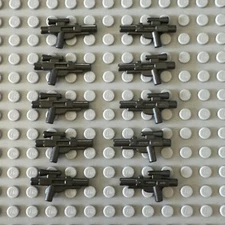 LEGO Minifigure Weapon - Pearl Dark Gray - Blaster SW Standard - QTY x10