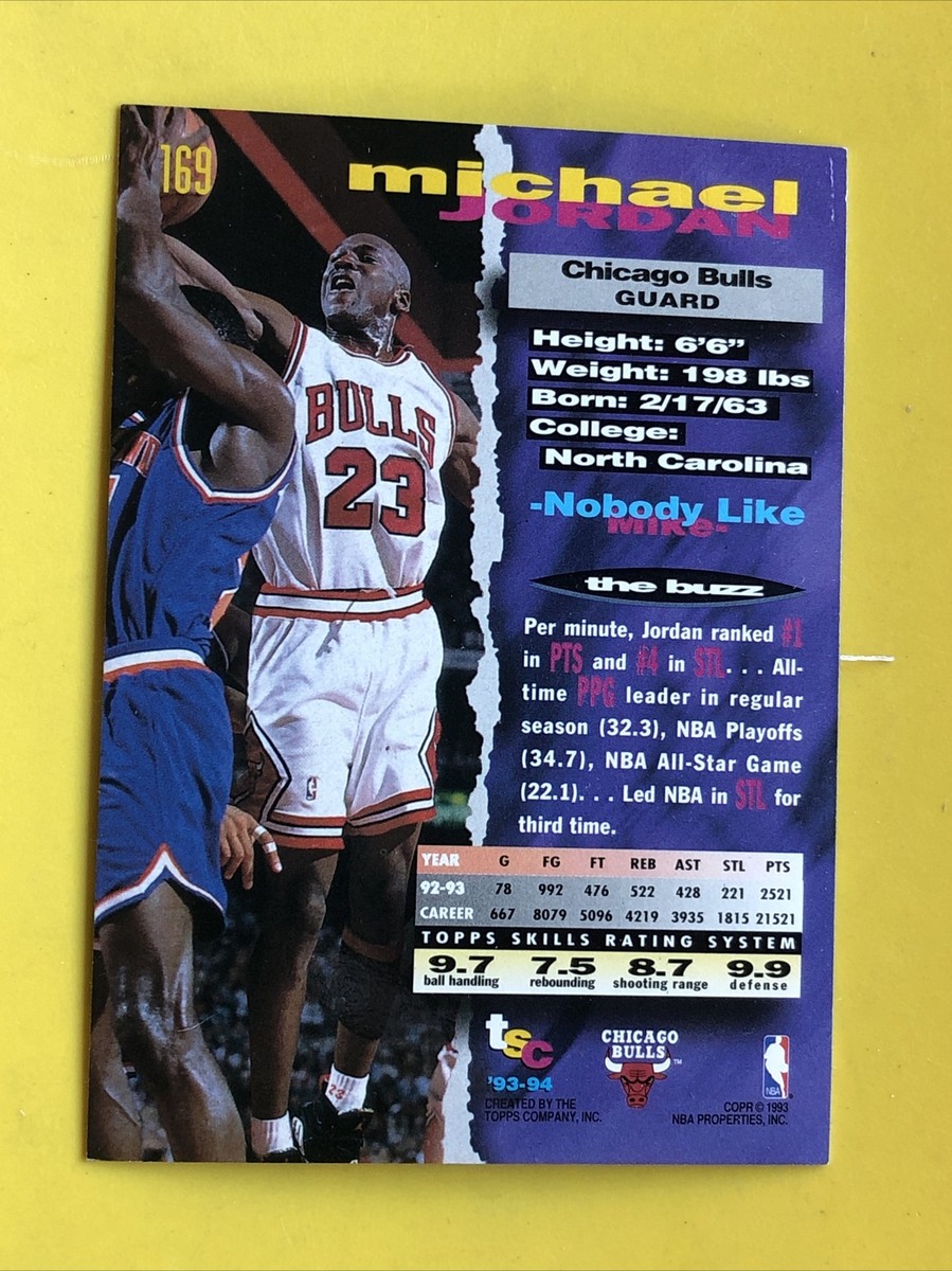 1993-94 Stadium Club Michael Jordan #169 | eBay