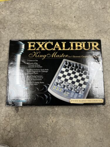 Excalibur King Master II Electronic 2 in 1 Chess and Checker Game 911E-2 Ages 7+ - Picture 1 of 5