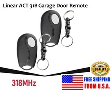 1/2 for Linear Megacode ACT-31B mini garage key remote control keychain 318 MHz