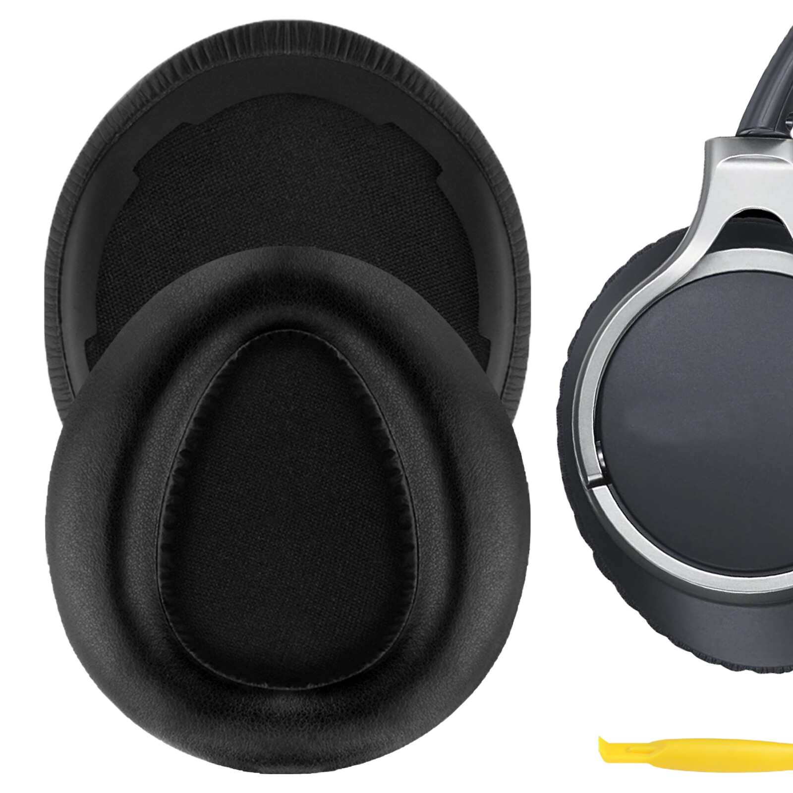 Geekria Replacement Ear Pads for Sony MDR-10RBT Headphones (Black)