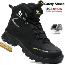 Mens Waterproof Work Boots steel toe sneakers Safety Shoes Indestructible shoes