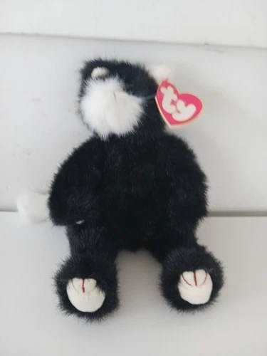 TY Collectible Beanie Baby Plush  "Purrcy"   #6022 With Tags Vintage Kitten Cat