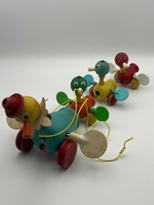 Vintage Fisher Price Pull Toy 4-Ducks in a row Made in the USA