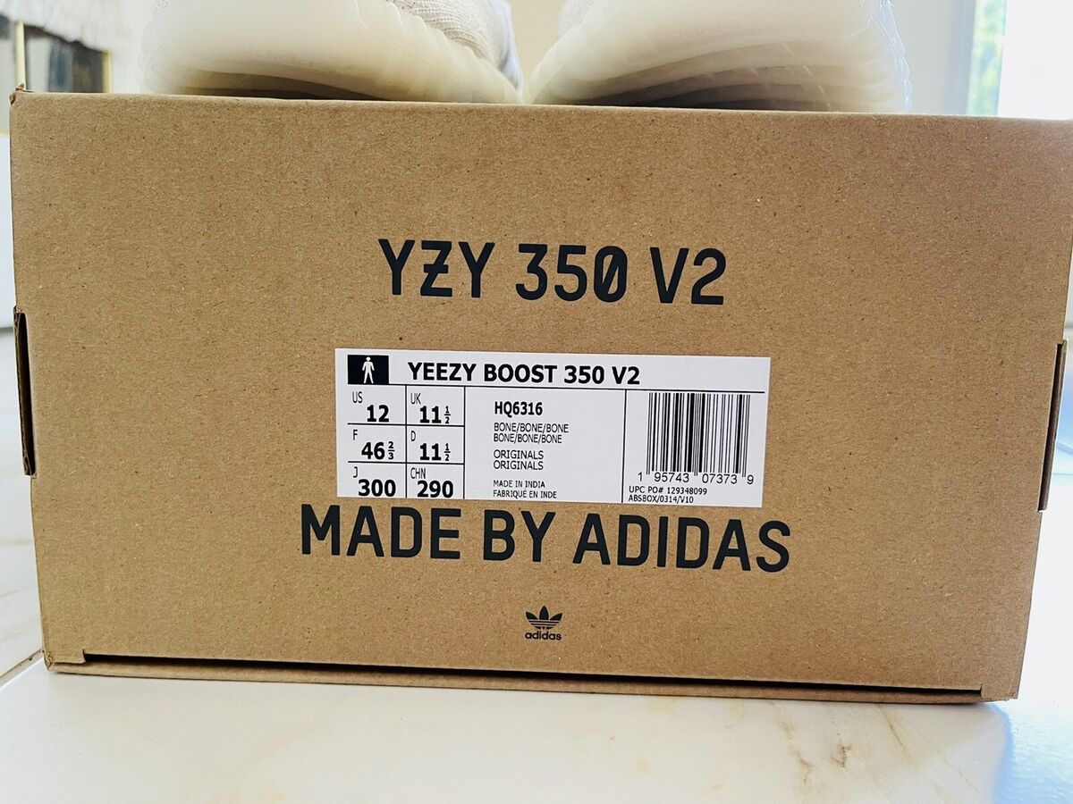 Adidas Yeezy Boost 350 V2 Bone - Size 12 Men's - HQ6316 Adidas Yeezy Boost 350 V2 Bone - Size 12 Men's - HQ6316