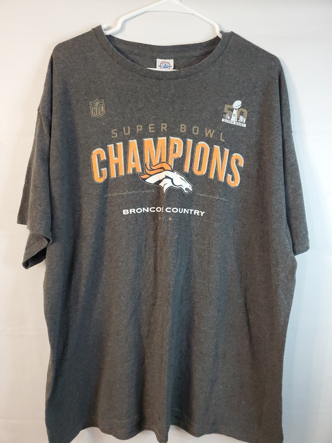 Denver Broncos T-shirt Men's Size 2XL Super Bowl 50 Short Sleeve NFL Football