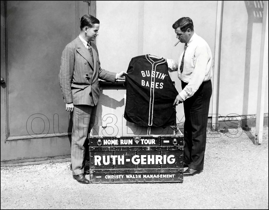 Babe Ruth Christy Walsh Photo 11X14 New York Yankees Babe Ruth Christy Walsh Photo 11X14 New York Yankees