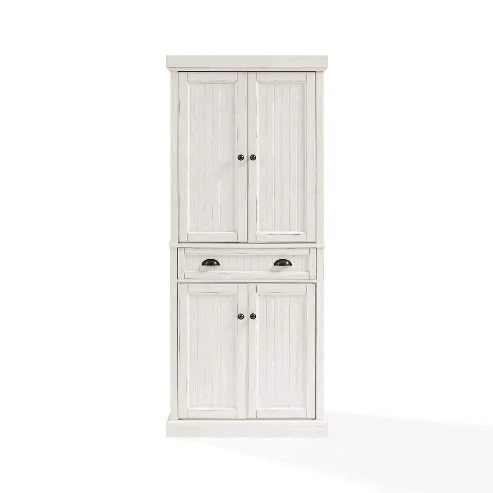 Современный фермерский шкаф для хранения 4-дверный кладовой органайзер 1 большой ящик 72 дюйма в высоту - Изображение 4 из 4