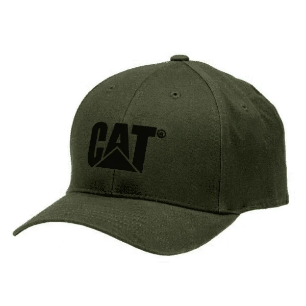 CAT CAP CATERPILLAR CLASSIC LOGO MARSHLAND OLIVE ARMY GREEN MENS CAP HAT NEW - image 2 of 3