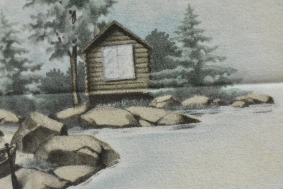 24" x 44", Canoe Country" Panel on Brown Flannel, Moda, Holly Taylor, P8962 - Image 3 of 4