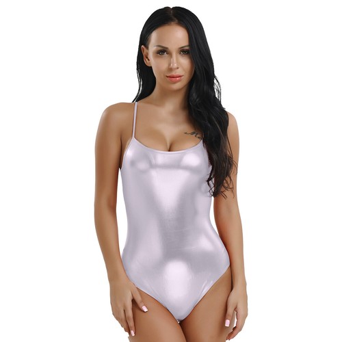 Women's Sexy Glossy Bodysuit Bodystocking Jumpsuit Catsuit Leotard Clubwear - Picture 72 of 74