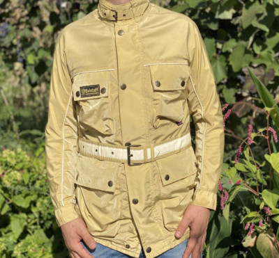 Belstaff Rider Light Jacket Belted Rider Motorcycle Coat Roadmaster size 42 S