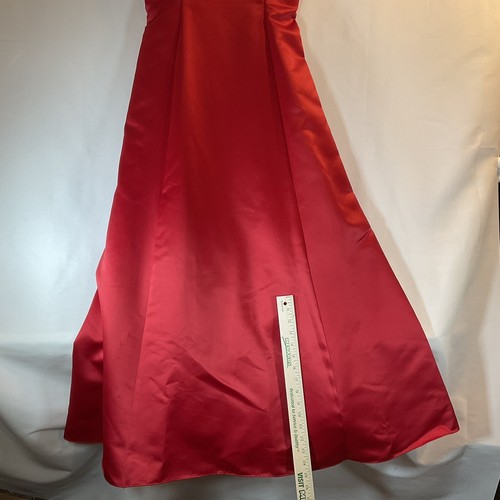 Abito formale vintage Let's Fashion ricamato rosso ballo taglia Lg con avvolgente USA - Foto 9 di 24