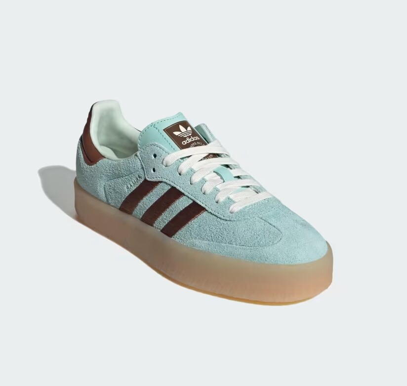 Adidas Sambae Aqua Semi Flash JH8835 スニーカー New Adidas Women's Sambae Shoes - Semi Flash Aqua (JH8835
