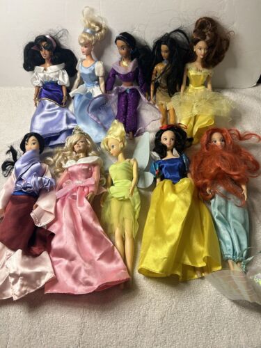 Disney Store Princess Doll Lot 2000s 10 Dolls Vintage - Afbeelding 1 van 7