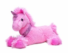 Einhorn Mini Pony Rosa Liegend Weiches Plüschtier Original 33x19x24cm