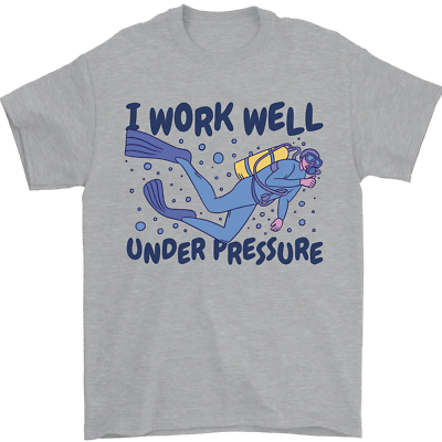 #ad #ad Scuba Diving Work Well Under Pressure Diver Mens T Shirt 100% Cotton GBP 8.49