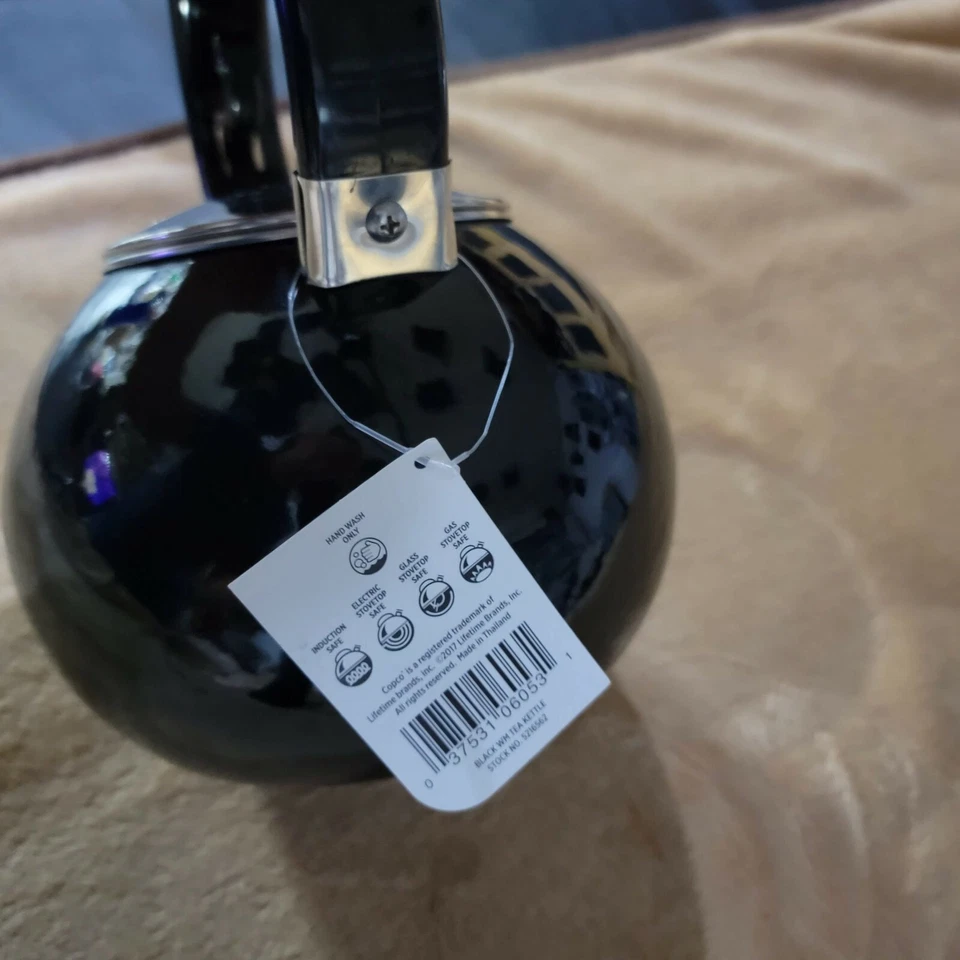 Tetera esmaltada COPCO porcelana negra 1,5 cuartos ¡SIN mango de tapa!! Foto 3 de 4