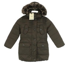 MASSIMO DUTTI 6706 Jacket Girl's 5-6 YEARS Hooded Lined Padded Zip Quilted