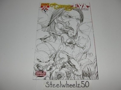Darkness Eva #3 Comic 2008 Convention Exclusive Variant 08 Dynamite Sketch Cover