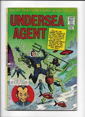 Undersea Agent #1 Tower Comics - January 1966 Silver Age US Comic VFN+