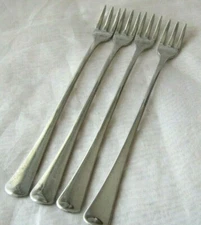 4 Oneida Ltd American Artistry Seafood Cocktail Forks Stainless Steel Flatware 