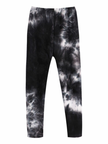 Childrens Age 4-14 Leggings Kids Girls Tie Dye Full Length Pants Skinny Trousers - Picture 40 of 63