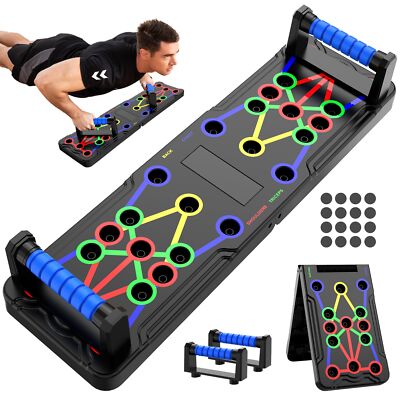 36-in-1 Foldable Pushup Board Portable Strength Training Stand for Home Gym