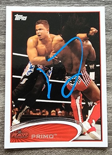 Primo Colon Signed 2012 WWE Topps Card #57 Wrestling WWF Rare RAD - Picture 2 of 3
