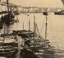 Boulogne Sur Mer France Ships Quays Busy Seaport c1920 Keystone V7294 SB6