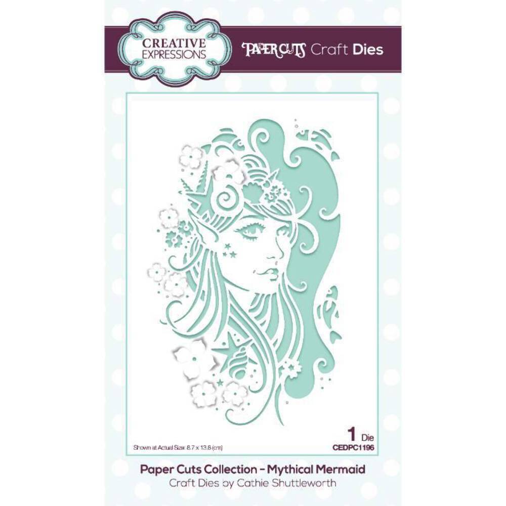 Paper Cuts Mythical Mermaid Craft Die by Creative Expressions