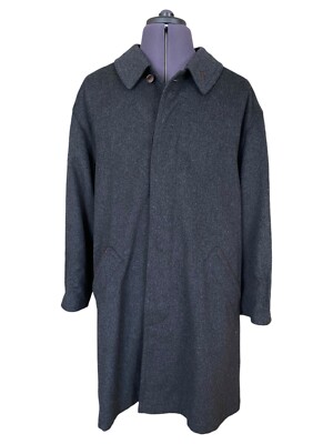 Schneiders Salzburg Town Country Overcoat Charcoal Wool Cashmere Men's UK  38R UK