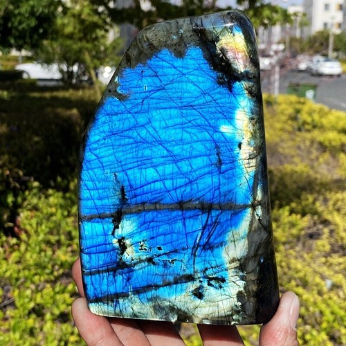 4.18LB Top natural Labrador flash moonstone quartz crystal mineral specimen - Foto 11 di 13
