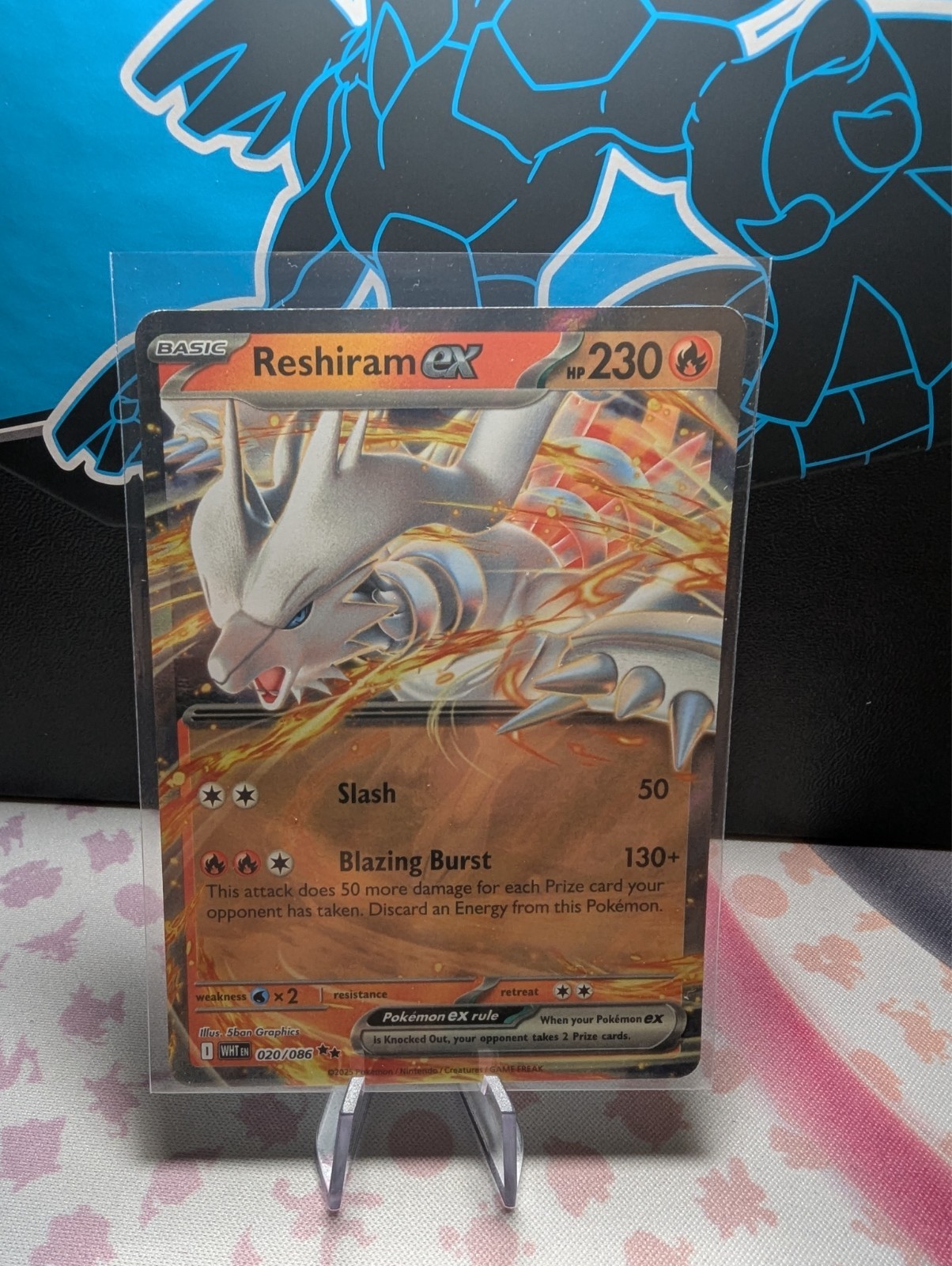 Pokemon TCG - Black Bolt & White Flare - Reshiram Ex - 020/086 NM