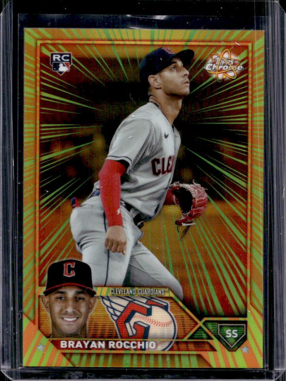 2023 Topps Chrome Update Brayan Rocchio Radiating Rookies RC #RR-29 Guardians