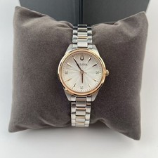 New w/box Bulova Sutton 98P200 White Dial Ladies Watch Women's Quartz Watch 28mm