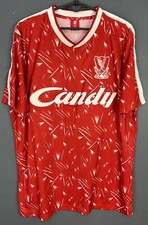 RETRO REPLICA MEN'S FC LIVERPOOL 1989/1991 SOCCER FOOTBALL SHIRT JERSEY SIZE XL