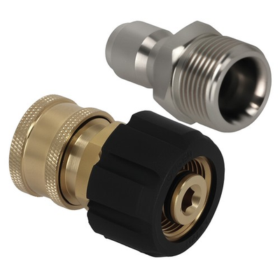 #ad Brass 3 8quot; to M22 14mm Quick Connect Pressure Washer Adapter 5000PSI 2pc $15.70