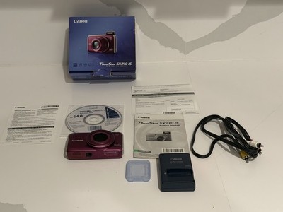 Canon PowerShot SX210 IS 14.0MP 14x Zoom Purple Digital Camera English