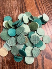 Wool Penny Circles/ Green Mix / 1inch / 100pcs / Pre-cut / Penny Rug /Sewing